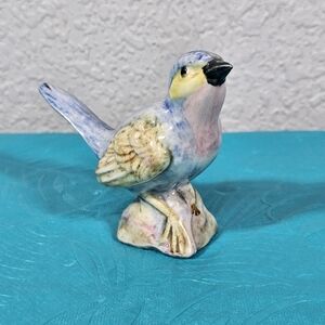 Vintage Stangl Pottery Bird Figurine Indigo Bunting signed CVF and Numbered 3589